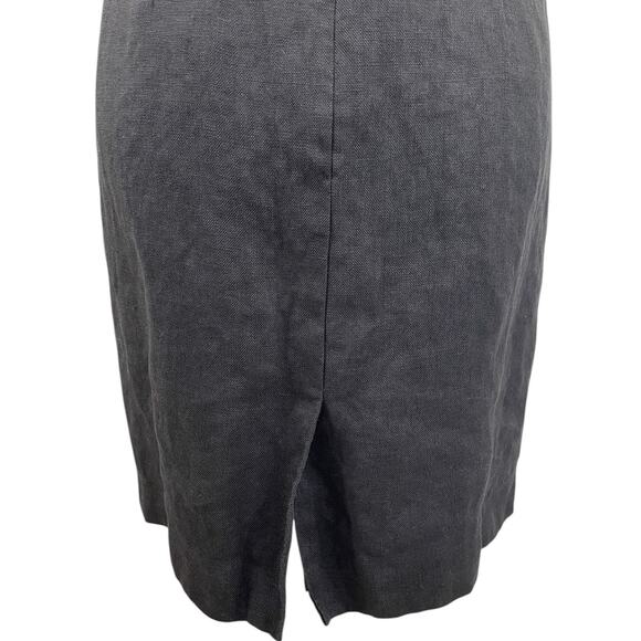 Talbots Irish Linen Shift Dress Sleeveless Classic Office Career Black Size 10 - Picture 10 of 12